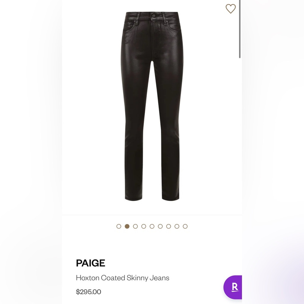BNWT Paige Hoxton coated skinny jeans